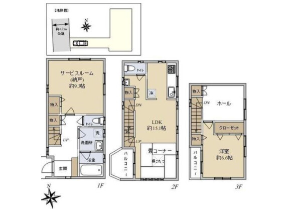 1LDK House to Buy in Meguro-ku Floorplan
