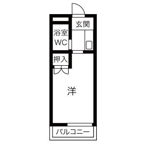 1K Apartment in Sonenji - Hirakata-shi Floorplan