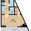 在新宿区内租赁1K 公寓大厦 的 楼层布局