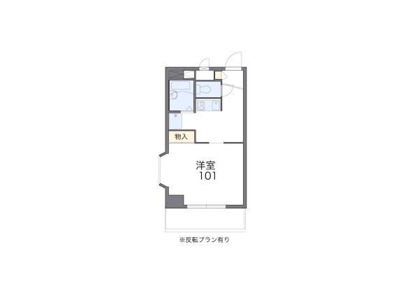 1K Apartment to Rent in Nagoya-shi Minato-ku Floorplan