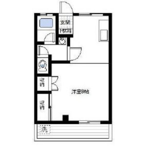 1DK Mansion in Maganecho - Yokohama-shi Minami-ku Floorplan