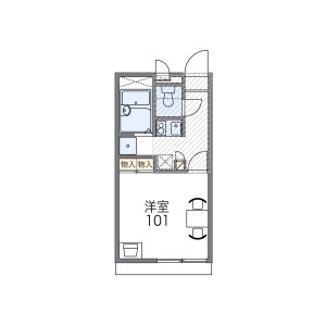 1K Apartment in Imazuminami - Osaka-shi Tsurumi-ku Floorplan