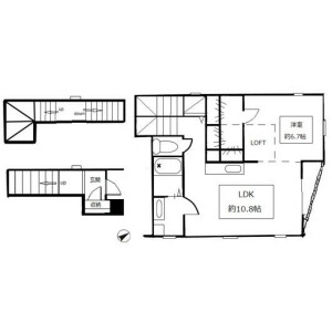 1LDK Apartment in Kamimeguro - Meguro-ku Floorplan