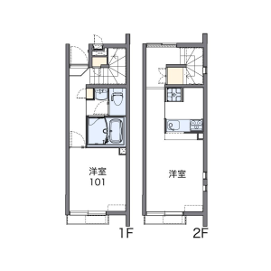 1LDK Apartment in Fujisatocho - Nagoya-shi Meito-ku Floorplan