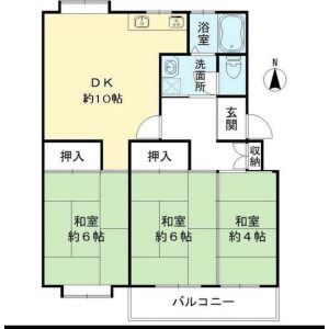3LDK Mansion in Iwakura nakazaijicho - Kyoto-shi Sakyo-ku Floorplan