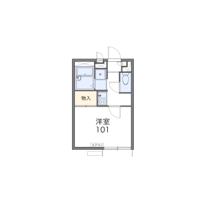 1K Apartment in Kaminakazato - Kita-ku Floorplan