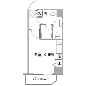 1R Mansion in Hyakunincho - Shinjuku-ku Floorplan