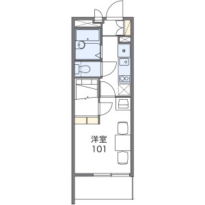 1K Mansion in Hibarigaoka - Zama-shi Floorplan