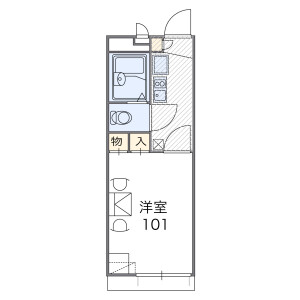 1K Mansion in Sunjiyata - Osaka-shi Higashisumiyoshi-ku Floorplan
