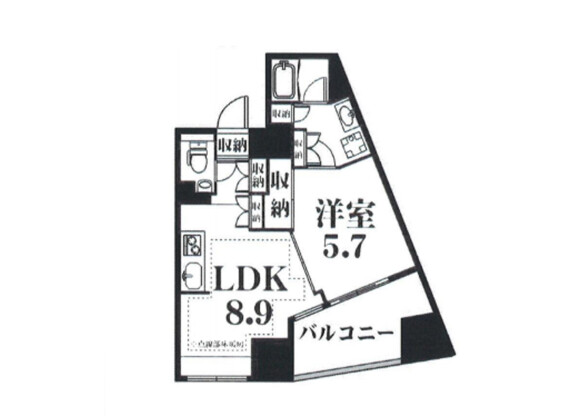 1LDK Apartment to Rent in Shinagawa-ku Floorplan