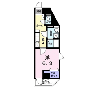 1K Mansion in Kasugacho - Nerima-ku Floorplan