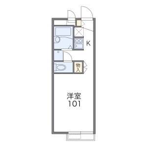 1K Apartment in Shimooichi higashimachi - Nishinomiya-shi Floorplan