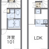 1LDK Apartment to Rent in Kyoto-shi Sakyo-ku Floorplan