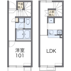 1LDK Mansion in Iwakura minamiikedacho - Kyoto-shi Sakyo-ku Floorplan