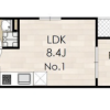 1LDK Apartment to Rent in Osaka-shi Ikuno-ku Floorplan