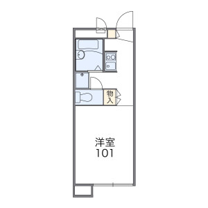 1K Apartment in Nishibori - Saitama-shi Sakura-ku Floorplan