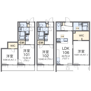 1K Apartment in Toyotamaminami - Nerima-ku Floorplan