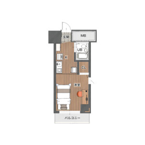 1R Mansion in Chojamachi - Yokohama-shi Naka-ku Floorplan