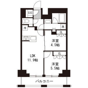 2LDK Mansion in Chitose - Sumida-ku Floorplan