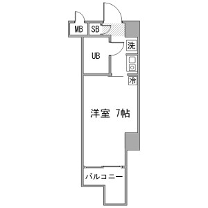 1K Mansion in Nishiogikita - Suginami-ku Floorplan
