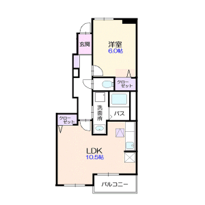 1LDK Apartment in Ichinoe - Edogawa-ku Floorplan