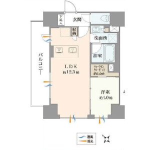 1LDK {building type} in Akasaka - Minato-ku Floorplan