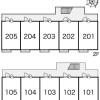 1K Apartment to Rent in Hachioji-shi Layout Drawing