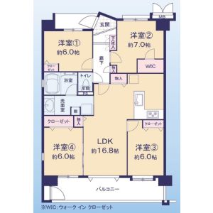 4LDK Mansion in Owadashinden - Yachiyo-shi Floorplan