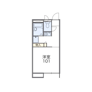 1K Apartment in Yamatocho menjo - Ichinomiya-shi Floorplan
