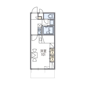 1K Apartment in Nichodoricho - Shijonawate-shi Floorplan