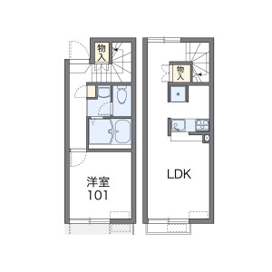1LDK Apartment in Higashimotomachi - Kokubunji-shi Floorplan