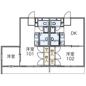 1DK Mansion in Kokubo - Kofu-shi Floorplan
