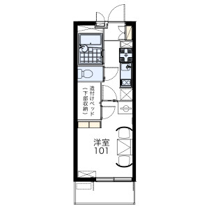 1K Mansion in Emukaecho - Nagoya-shi Nishi-ku Floorplan