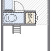 东大阪市出租中的1K公寓 房屋布局