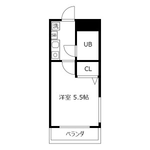 1K Mansion in Kitazakae - Urayasu-shi Floorplan