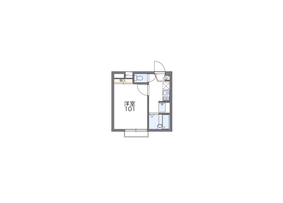 1K Apartment to Rent in Niigata-shi Chuo-ku Floorplan