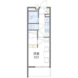 1K Mansion in Arujiharacho - Ibaraki-shi Floorplan
