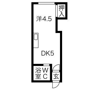 1DK Mansion in Minami7-jonishi - Sapporo-shi Chuo-ku Floorplan