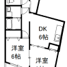 2DKマンション - 川崎市多摩区賃貸 間取り