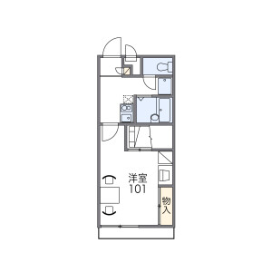 1K Apartment in Higashikori motomachi - Hirakata-shi Floorplan