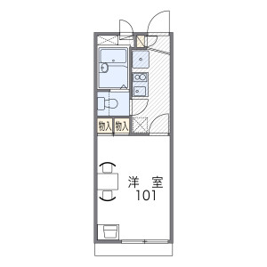1K Apartment in Saidaiji kunimicho - Nara-shi Floorplan