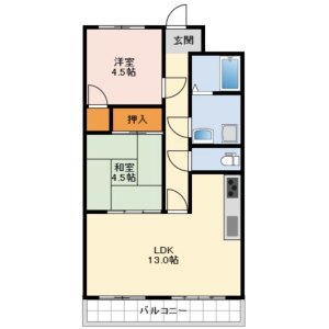 2LDK Mansion in Ao - Matsubara-shi Floorplan