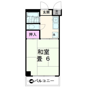 1K 맨션 in Sumiyoshi - Koto-ku Floorplan