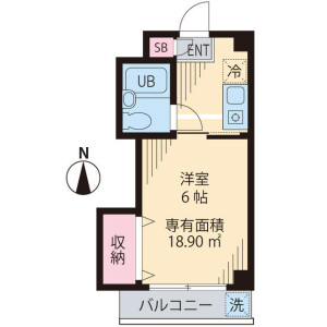 1R 맨션 in Nishinippori - Arakawa-ku Floorplan