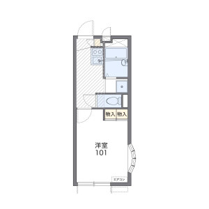 1K Apartment in Higashiogu - Arakawa-ku Floorplan