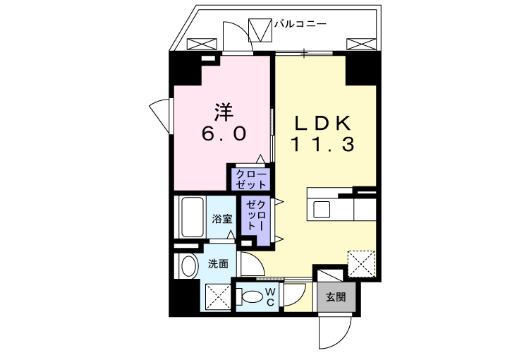 澀谷區出租中的1LDK公寓大廈 房間格局