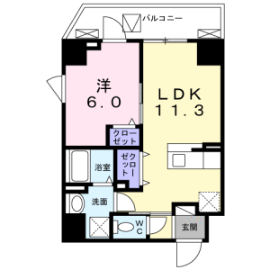 1LDK Mansion in Higashi - Shibuya-ku Floorplan