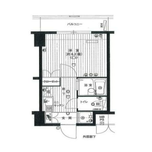 1K Mansion in Kaminoge - Setagaya-ku Floorplan