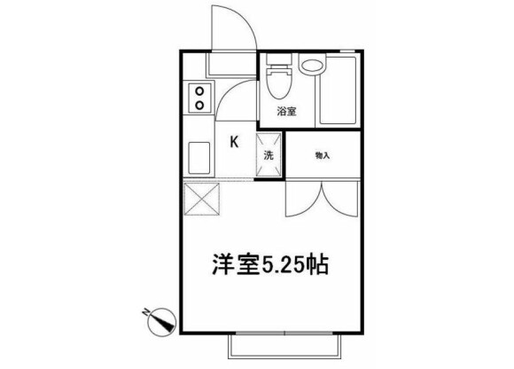 1R Apartment to Rent in Setagaya-ku Floorplan