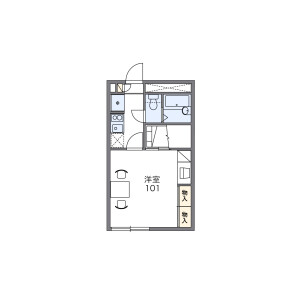 1K Apartment in Inahochohigashi - Kitahiroshima-shi Floorplan